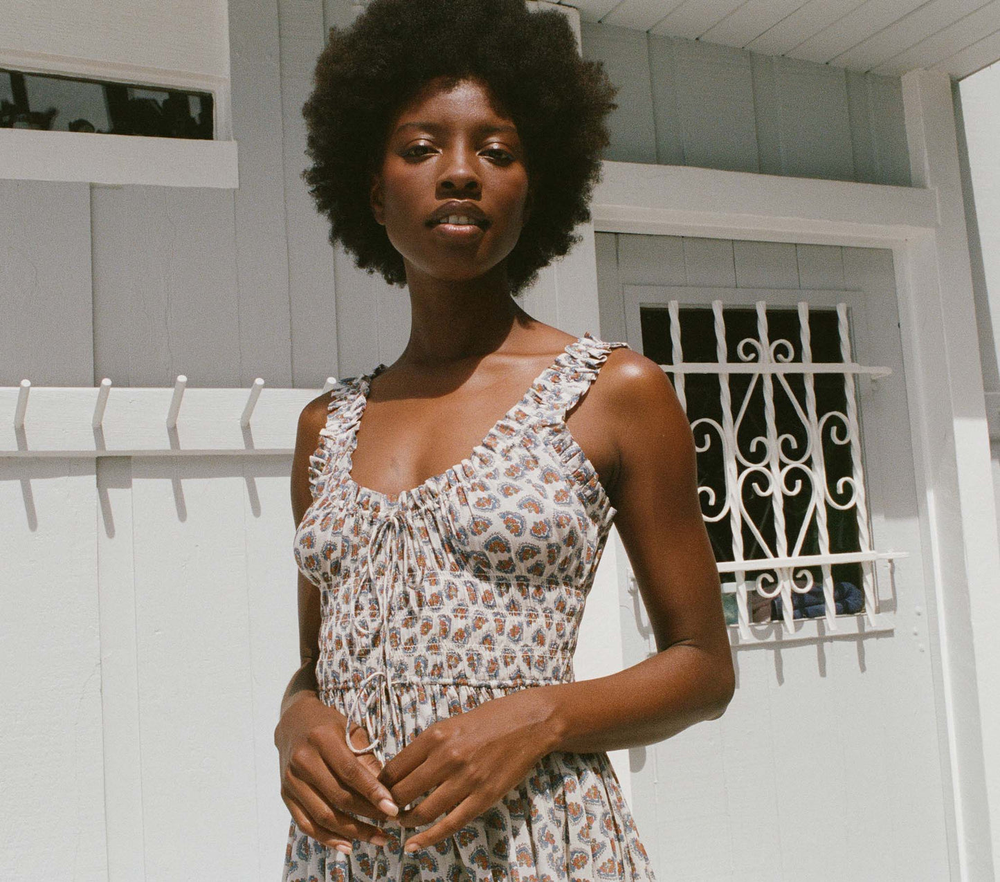 HMD -- EMMARETTA DRESS -- SEA SALT BEDFORD PAISLEY