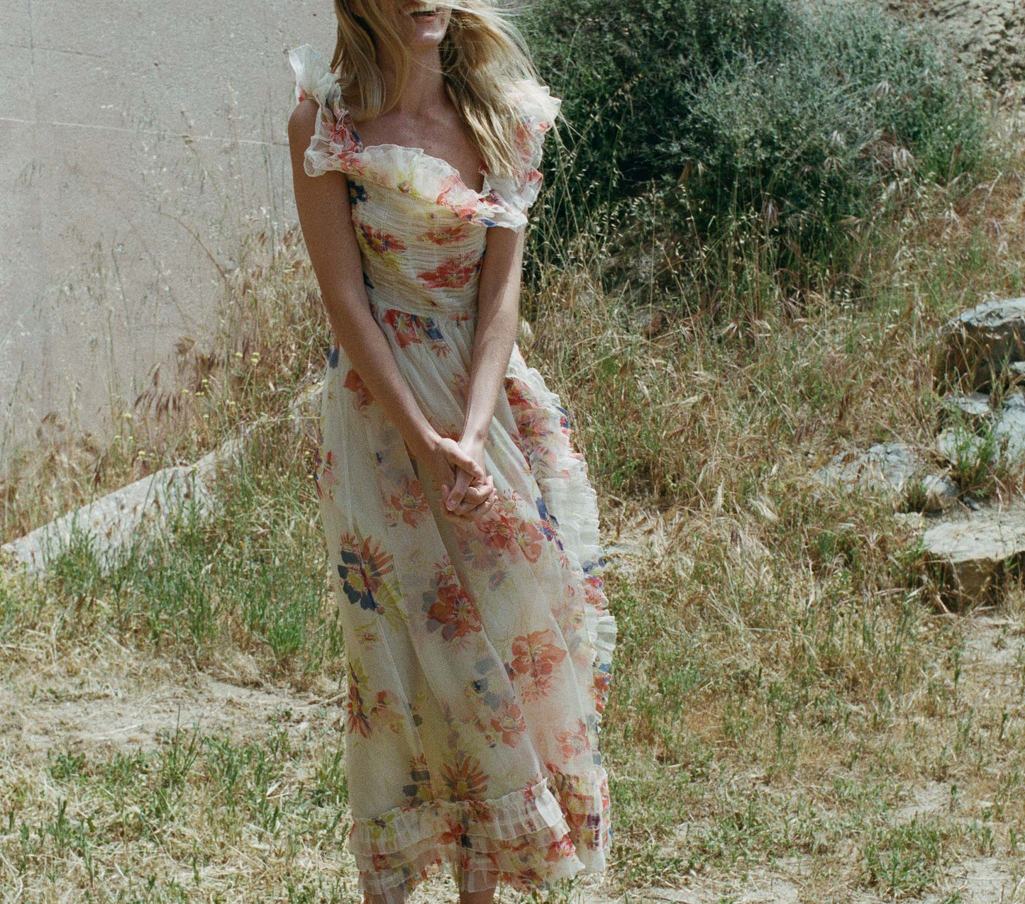 HMD -- ERNESTINE DRESS -- SWEET GARDENIA