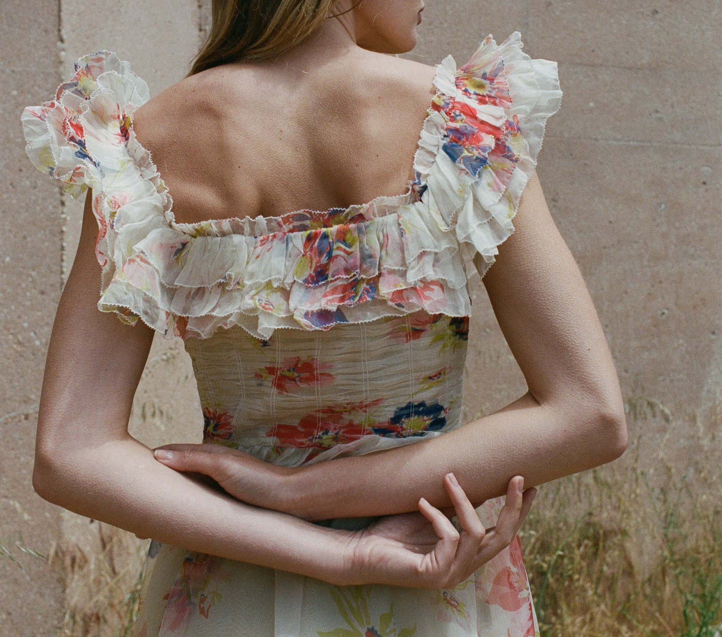 HMD -- ERNESTINE DRESS -- SWEET GARDENIA