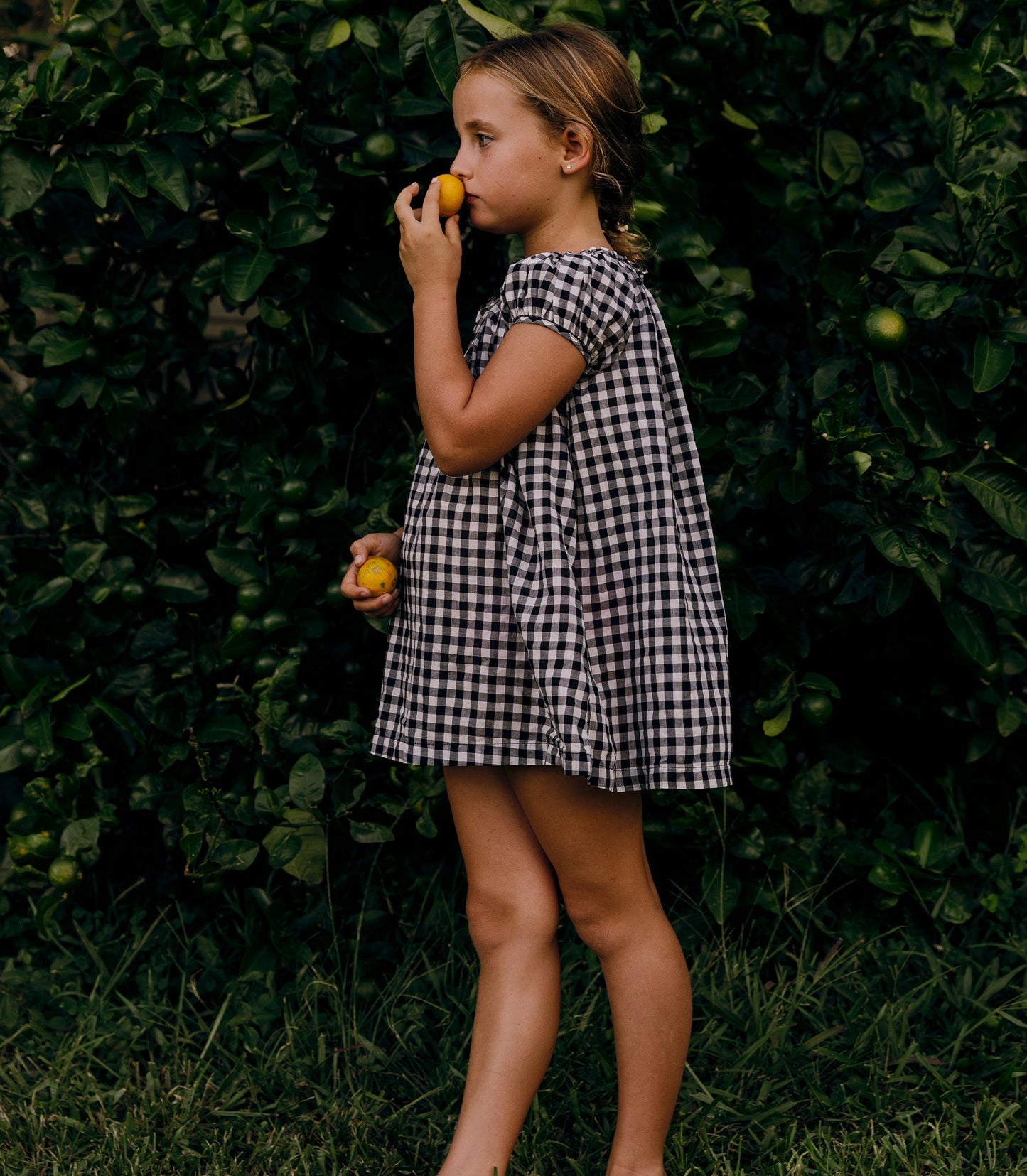 ESA DRESS -- NOIR GRETA GINGHAM