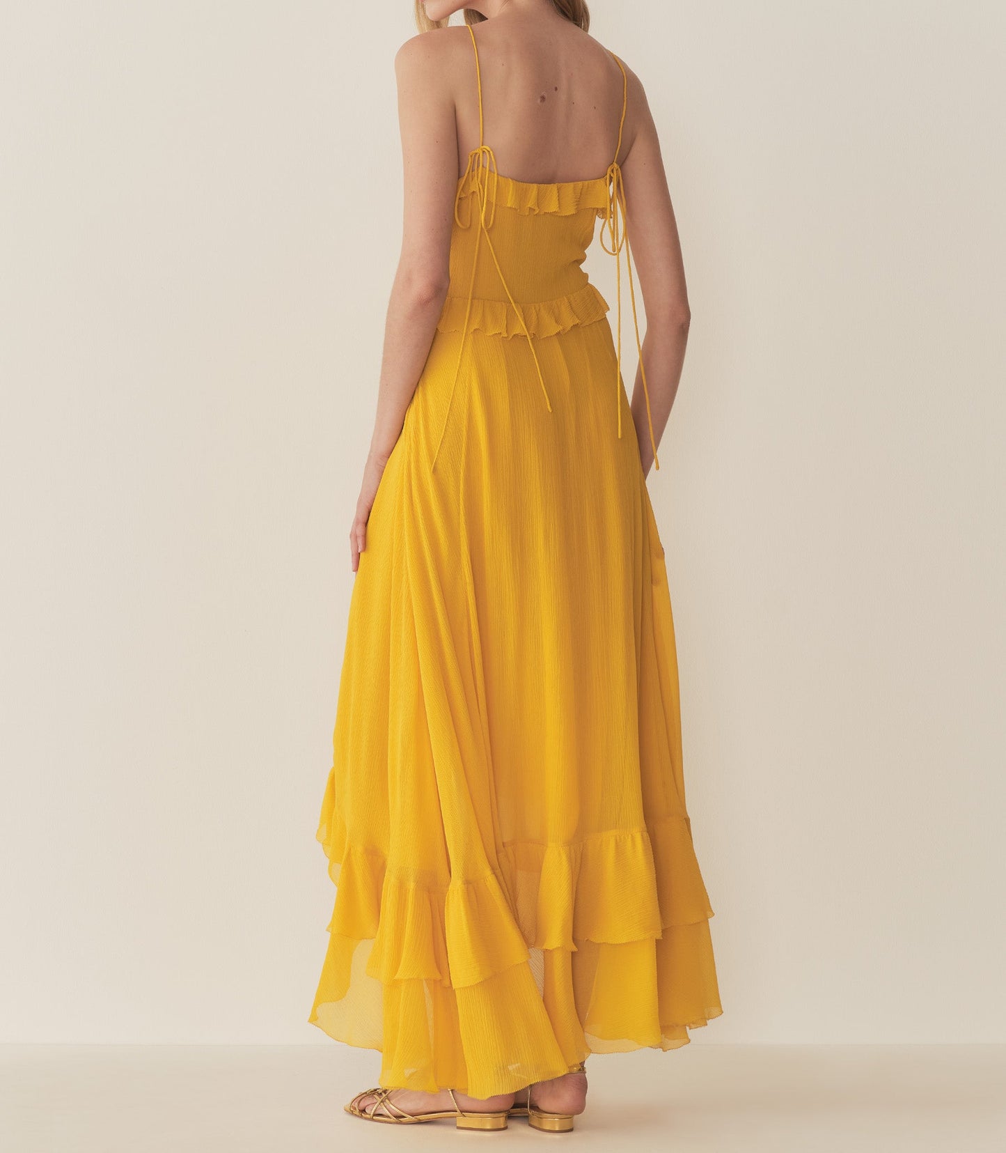 EVELINA DRESS -- GOLDEN ACACIA