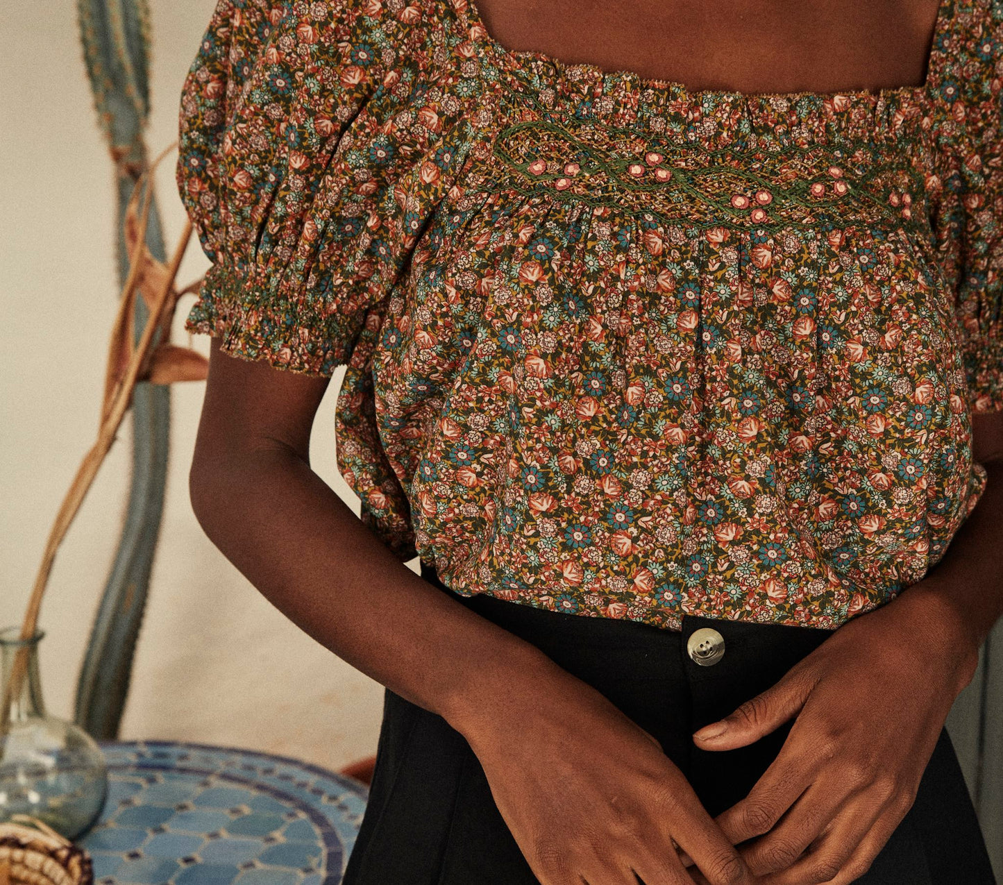 HMD -- ELBA TOP -- YELLOW LAUREL CANYON ROSE