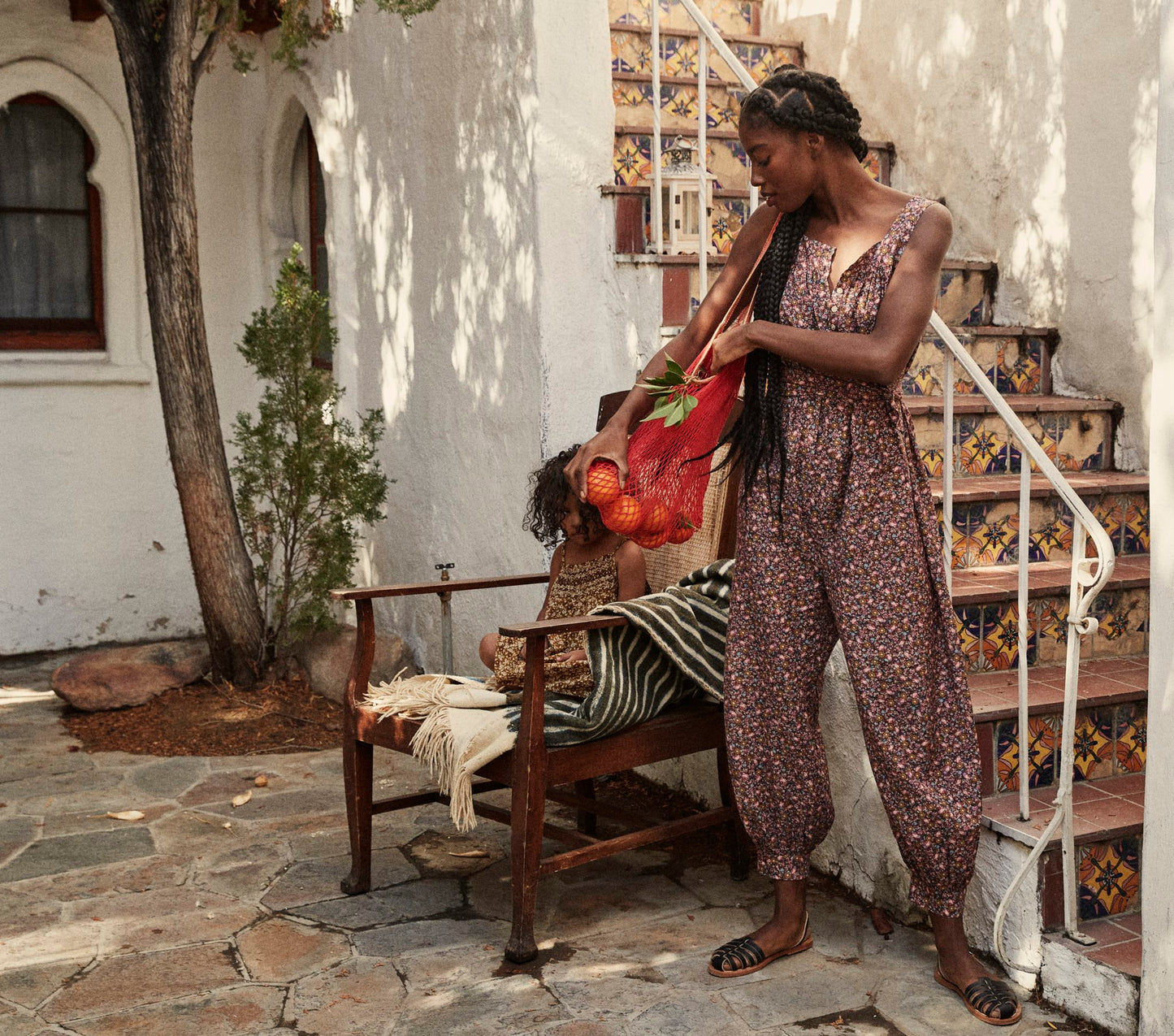 HMD -- ELIZA JUMPSUIT -- BLUE LAUREL CANYON ROSE