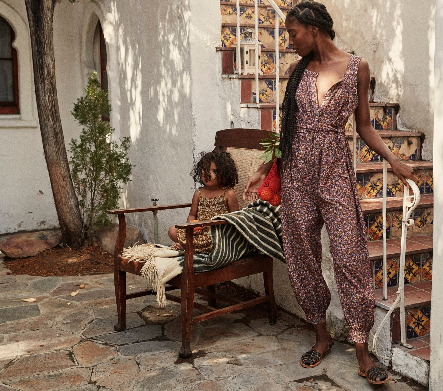 HMD -- ELIZA JUMPSUIT -- BLUE LAUREL CANYON ROSE