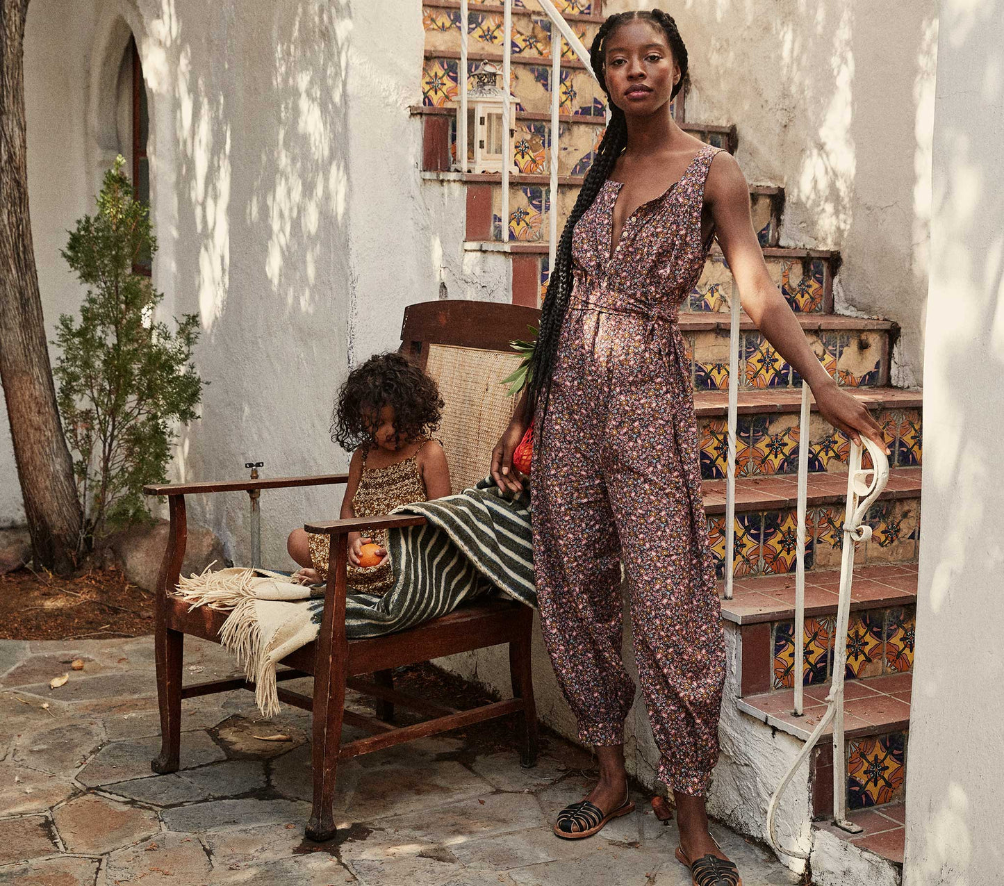 HMD -- ELIZA JUMPSUIT -- BLUE LAUREL CANYON ROSE