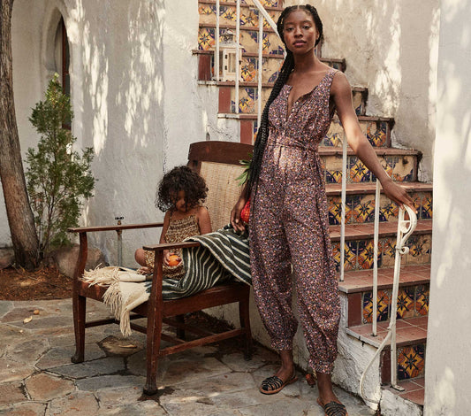 HMD -- ELIZA JUMPSUIT -- BLUE LAUREL CANYON ROSE