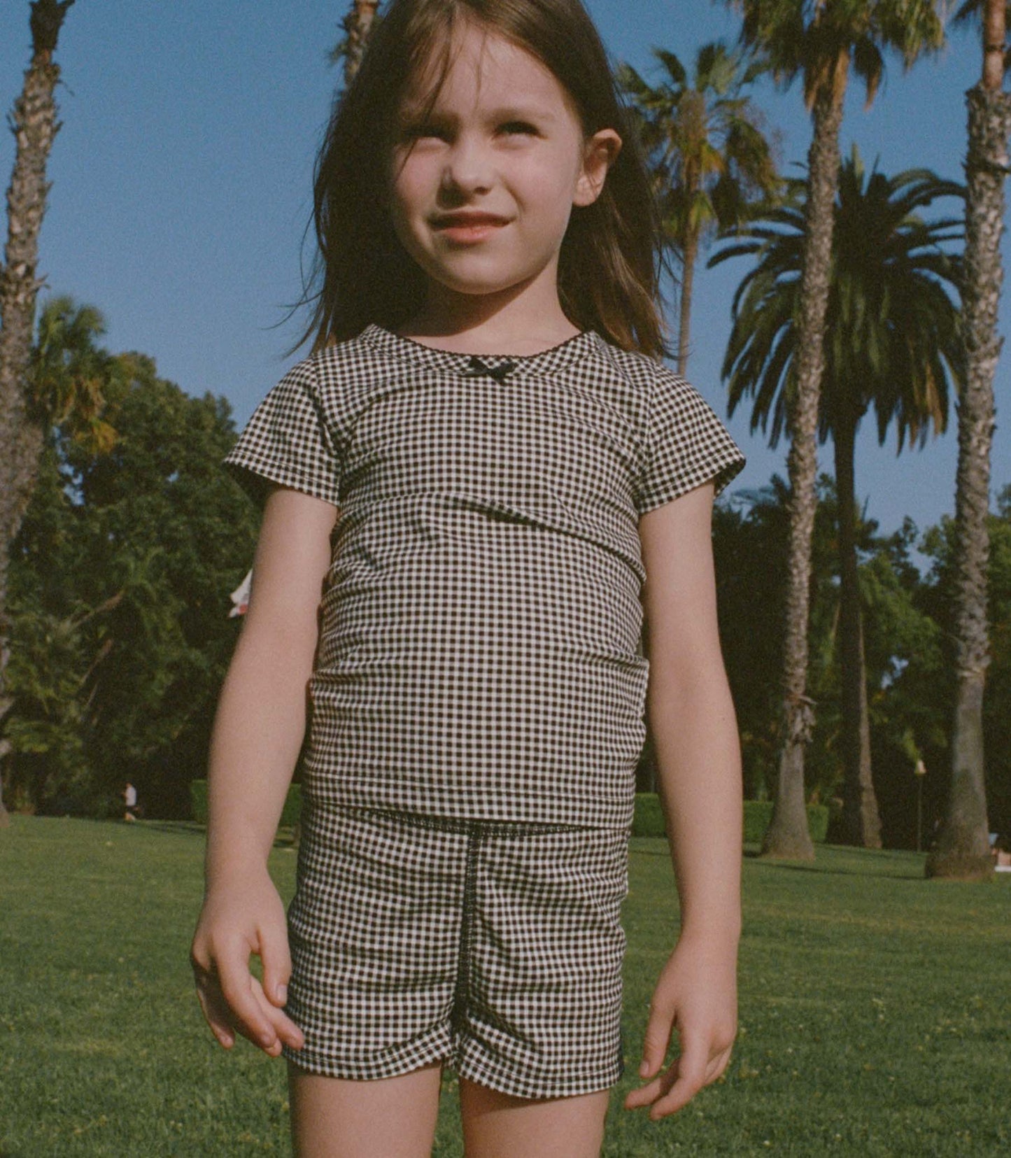 TOMMIE SHORT -- NOIR LA MADDALENA GINGHAM
