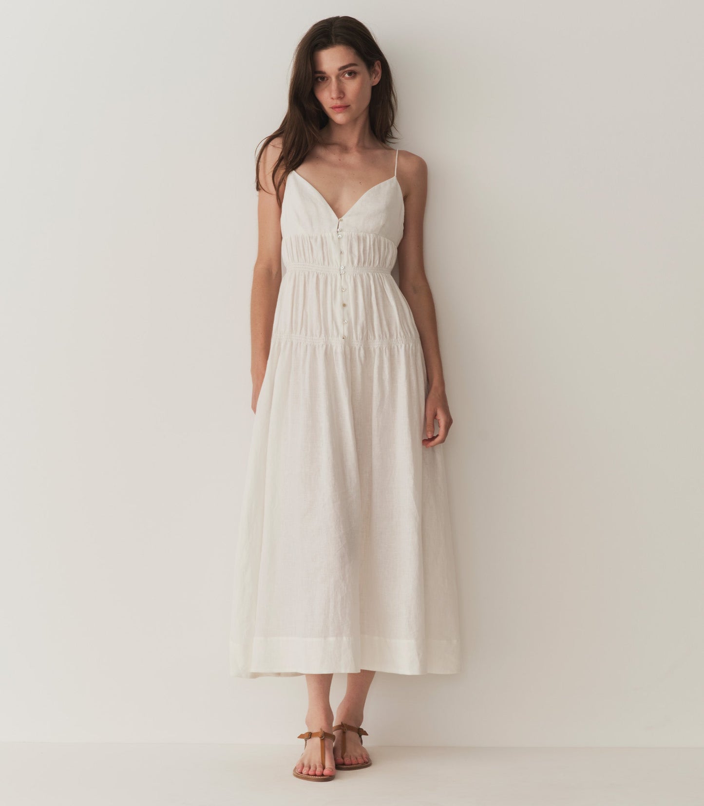 HMD -- IRINA LINEN DRESS -- SALT