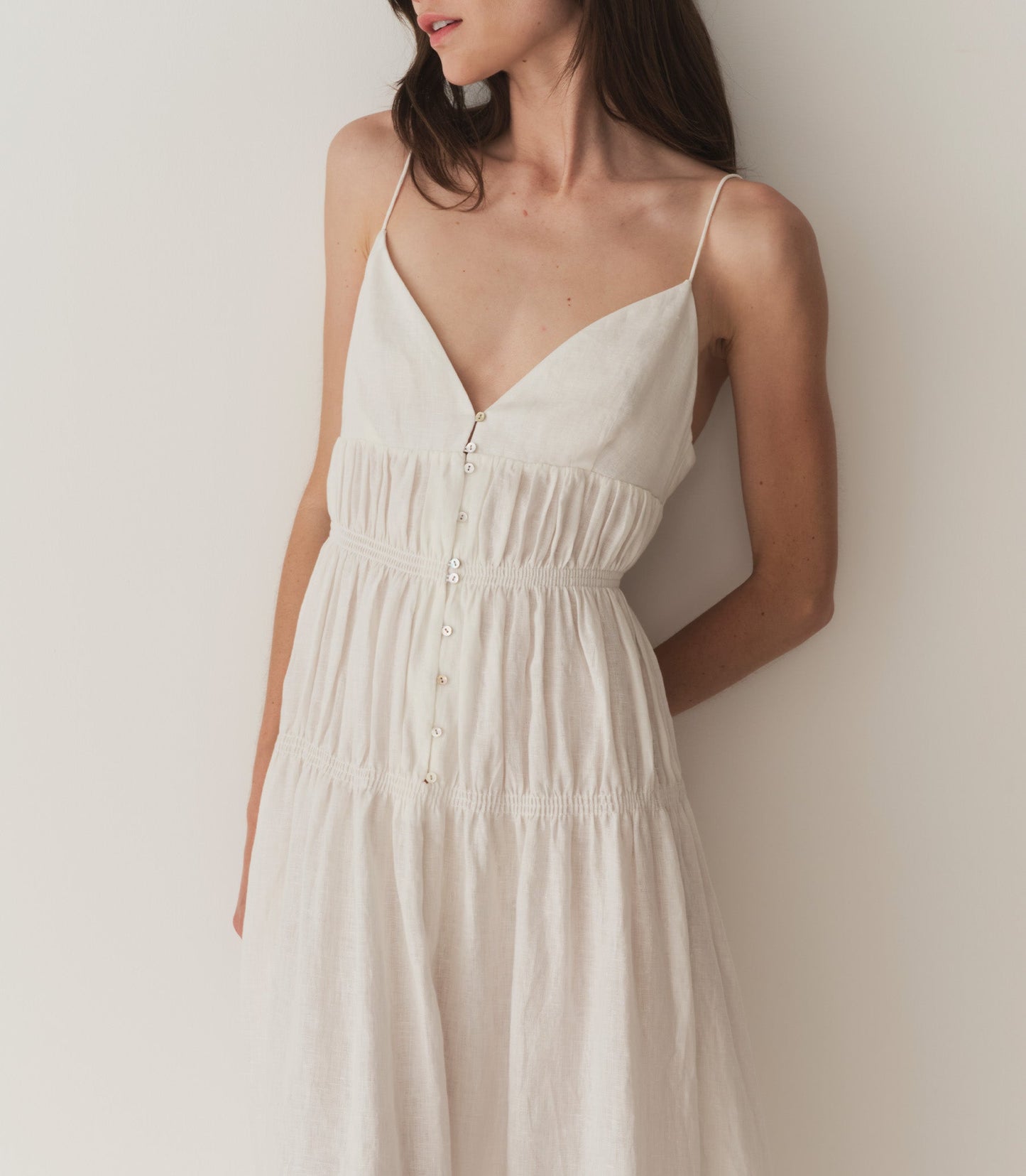 HMD -- IRINA LINEN DRESS -- SALT