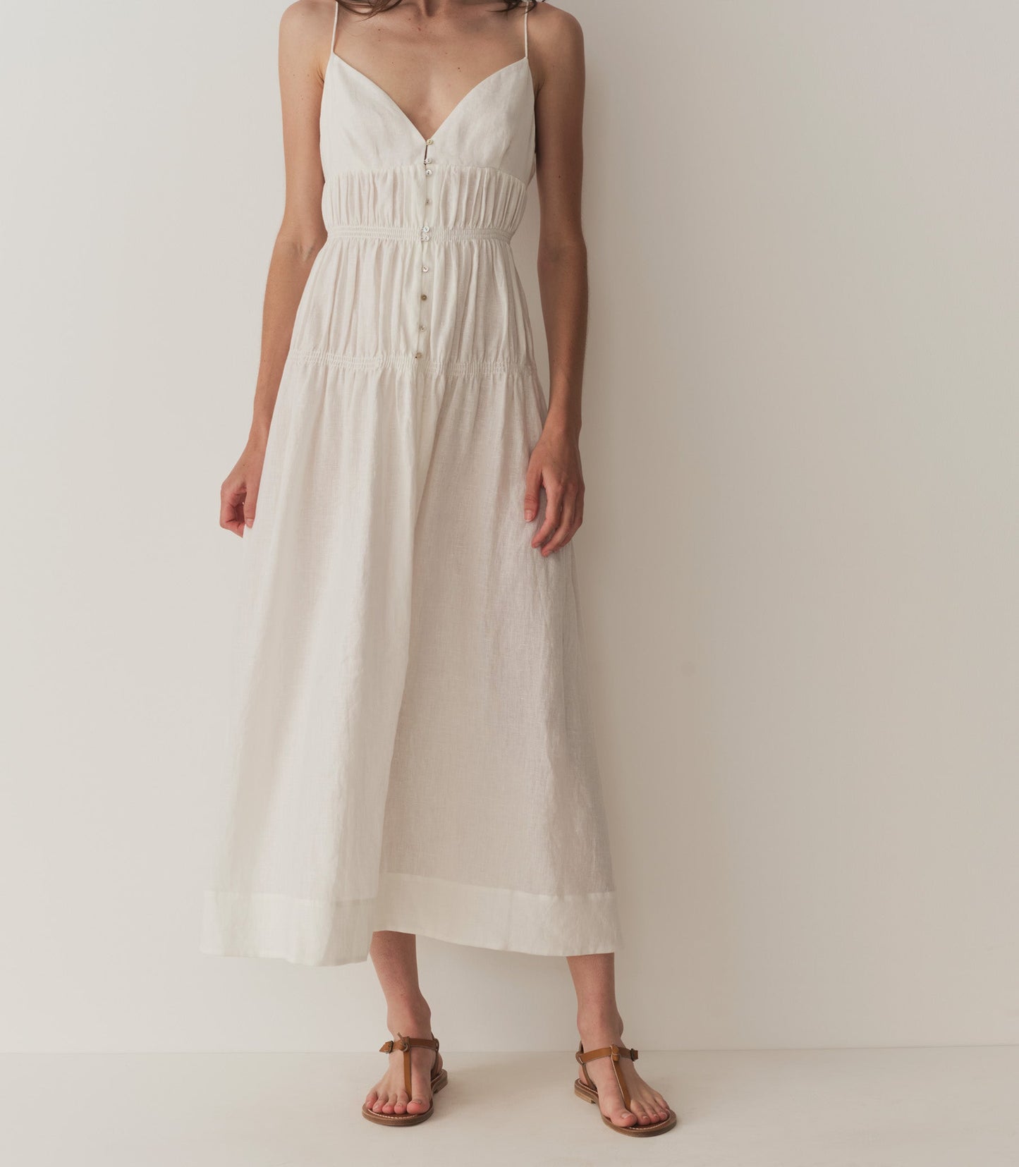 HMD -- IRINA LINEN DRESS -- SALT