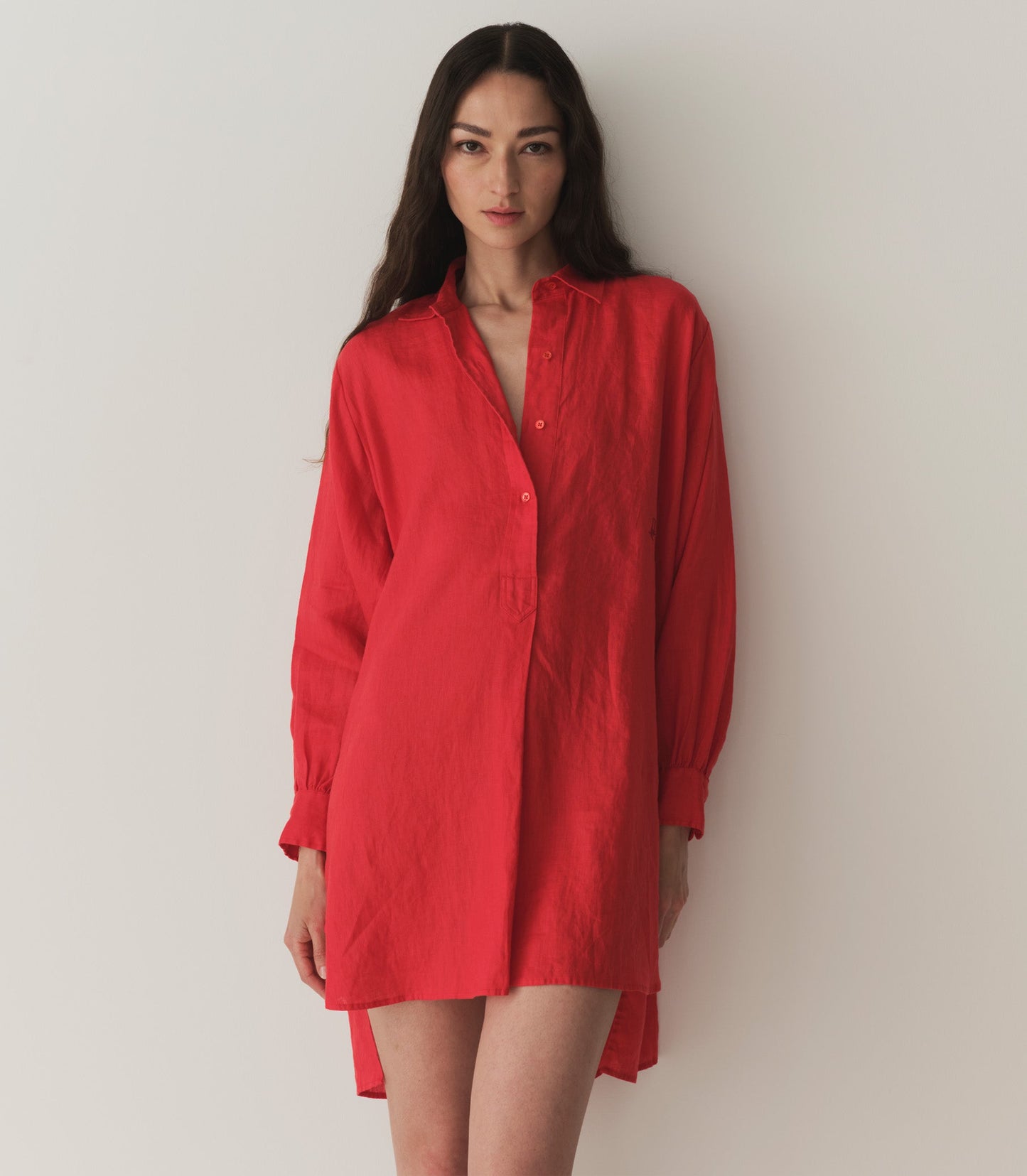 HMD -- JORA LINEN DRESS -- SCARLET