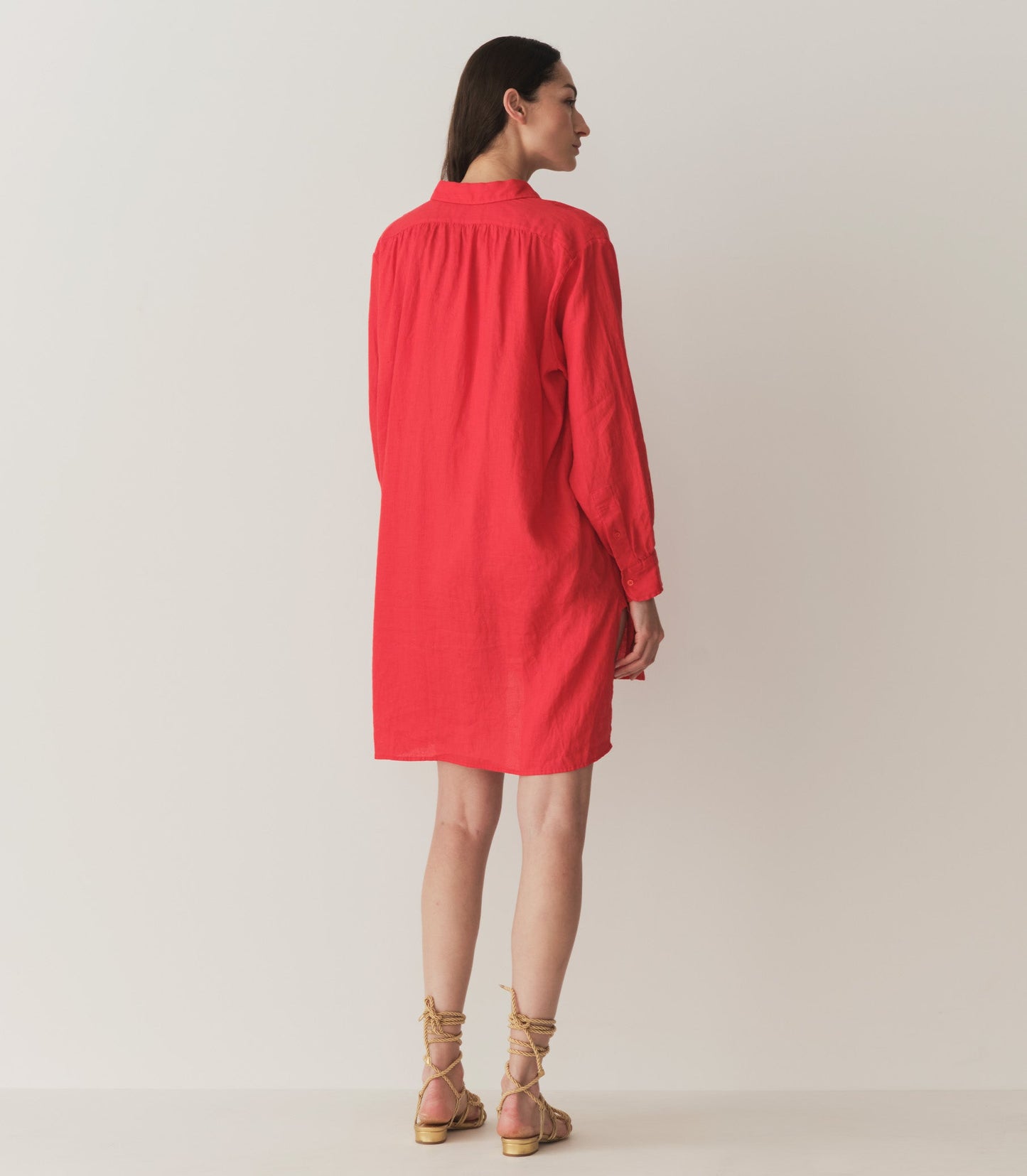 HMD -- JORA LINEN DRESS -- SCARLET