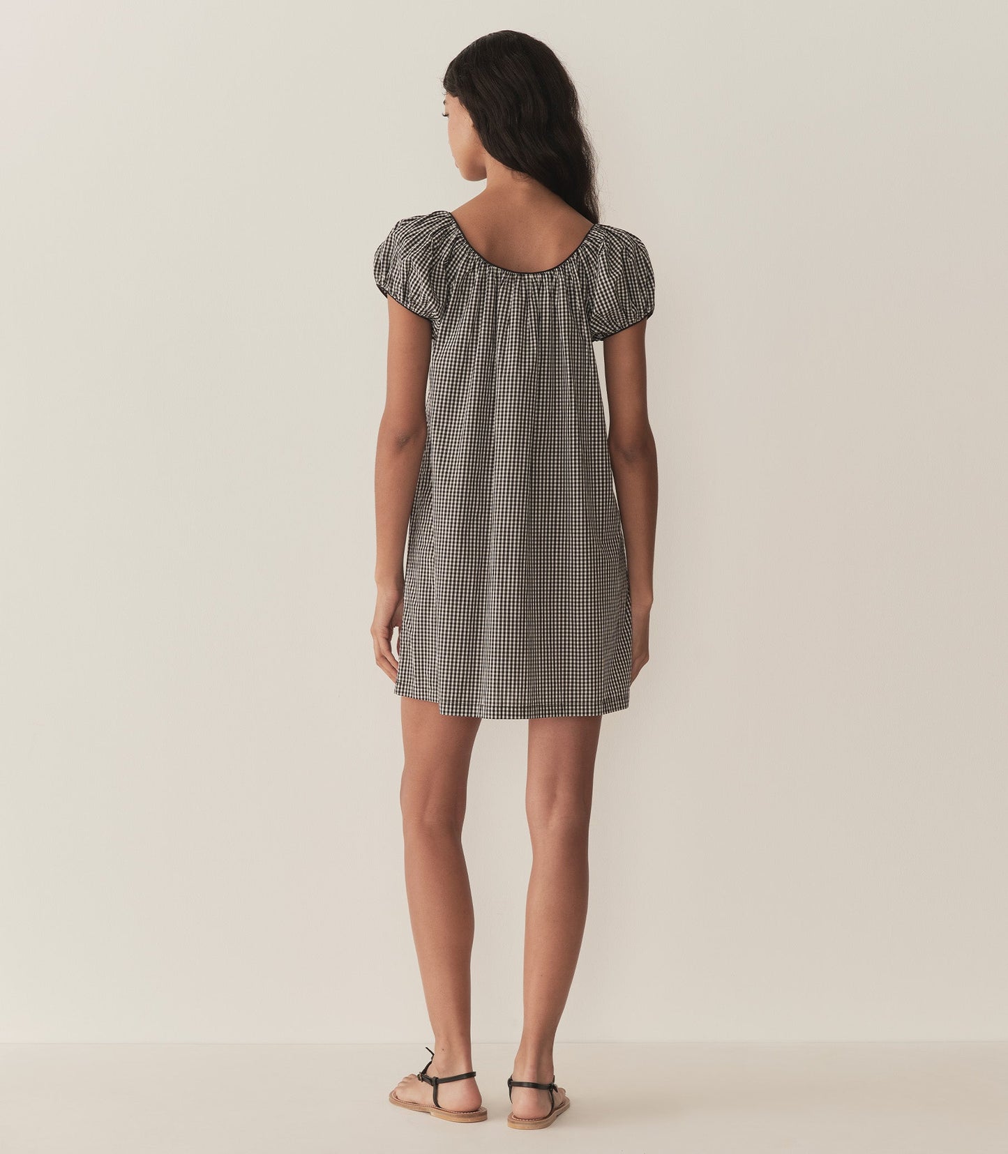 JULIA DRESS -- NOIR LA MADDALENA GINGHAM