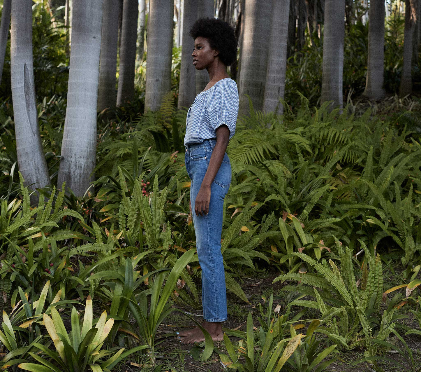 HMD -- JUNE TOP -- SKY SOMERSET PLAID