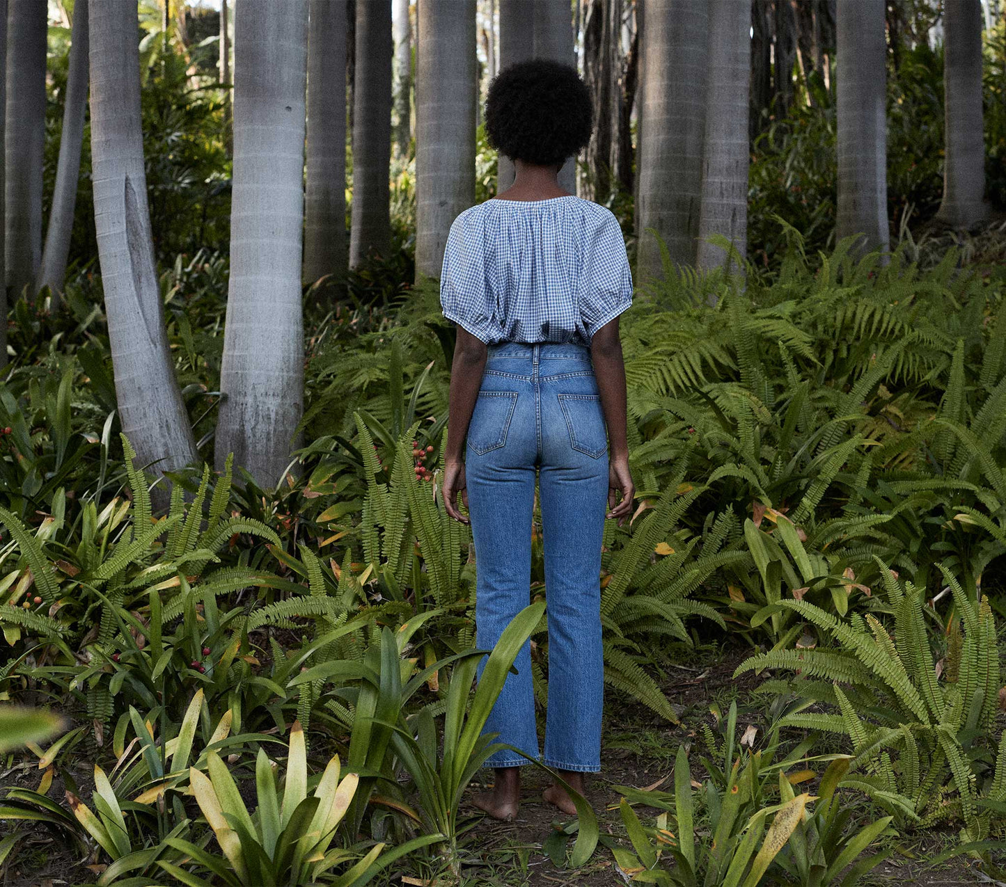 HMD -- JUNE TOP -- SKY SOMERSET PLAID