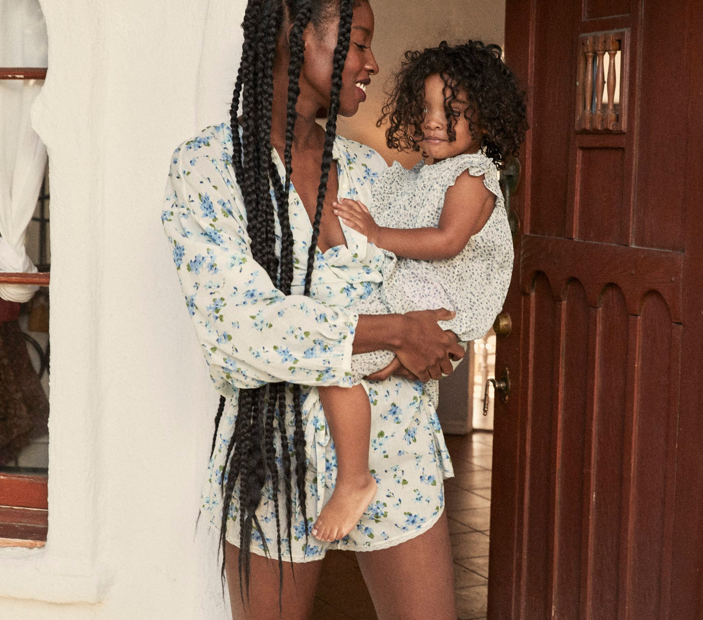 HMD -- THE JANE BLOUSE -- BLUE PRIMROSE FLORAL