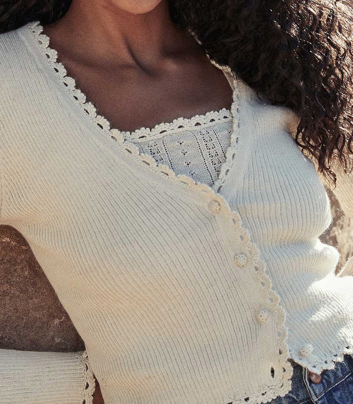 HMD -- LAVINIA CARDIGAN SWEATER -- CREAM