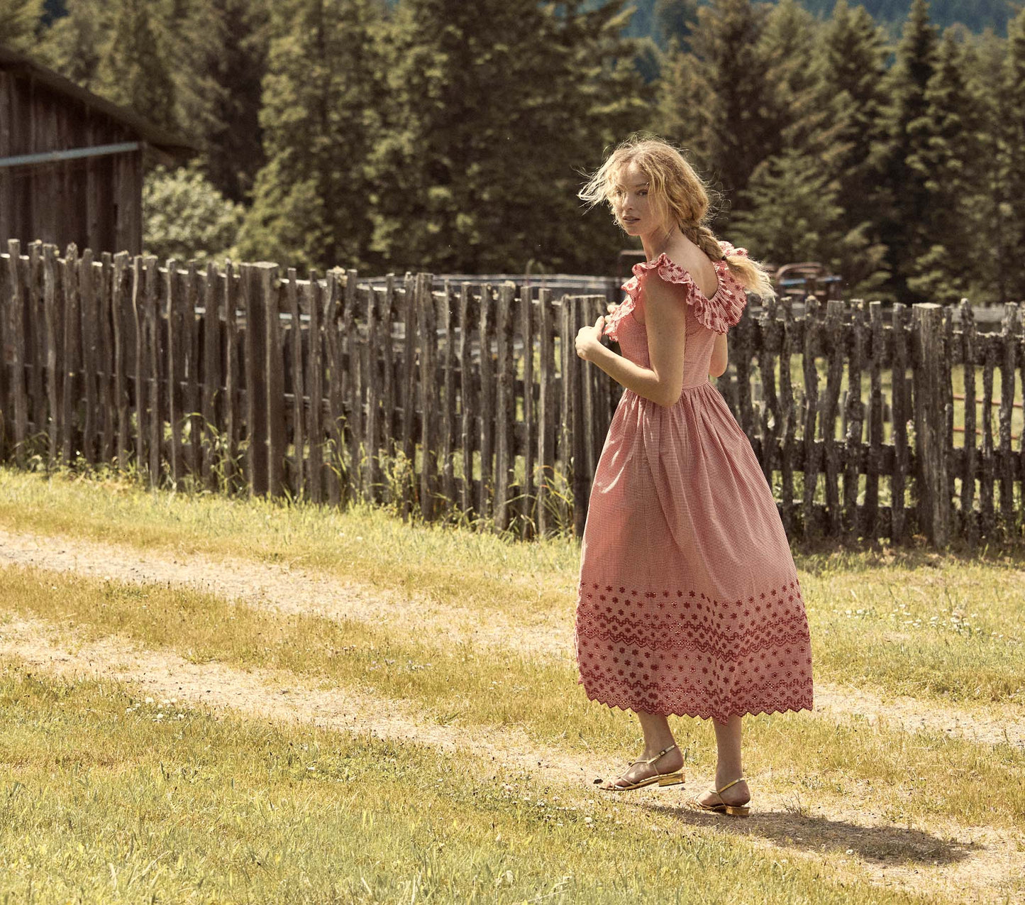HMD -- LIESEL DRESS -- CERISE PARIS GINGHAM