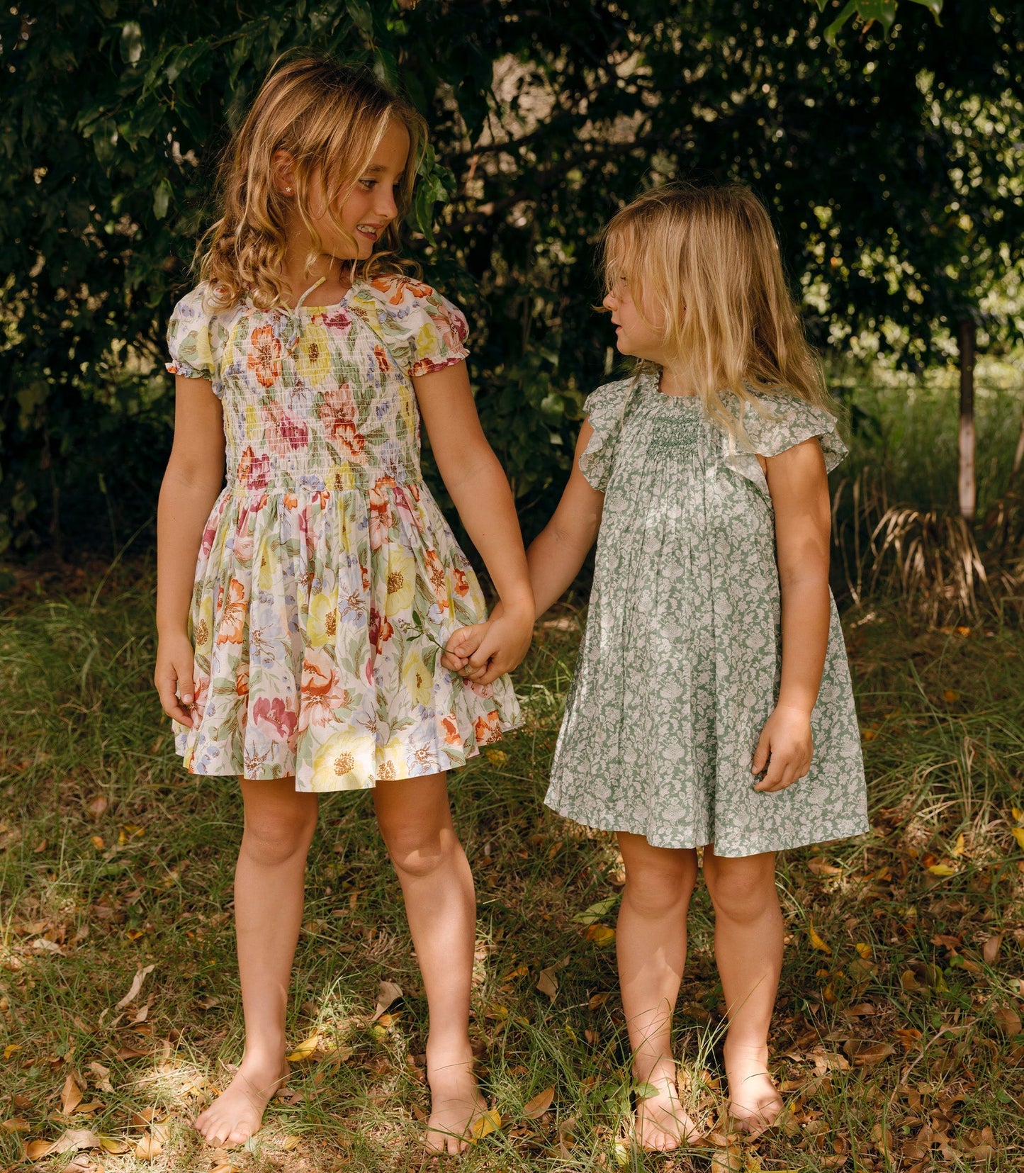 LIESEL DRESS -- PERIDOT TEA FLORAL