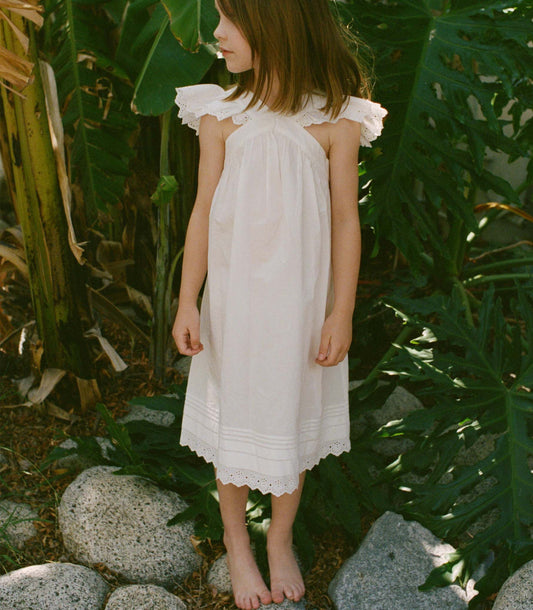 LITTLE NISHA DRESS -- SALT