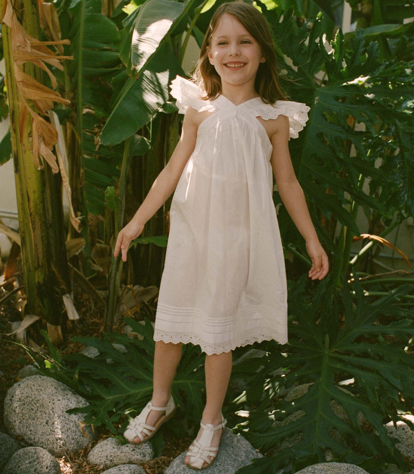 LITTLE NISHA DRESS -- SALT