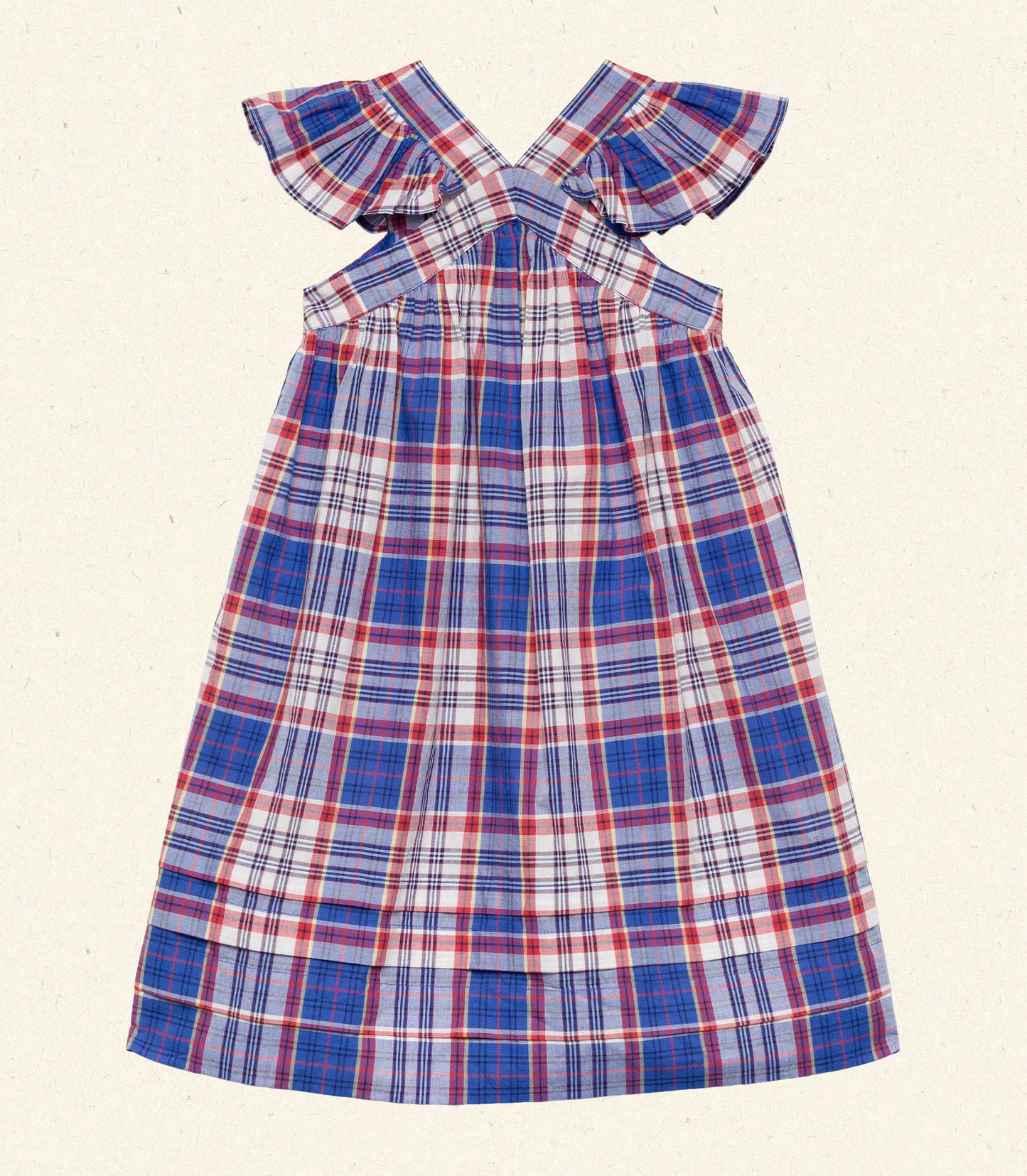 LITTLE NISHA DRESS -- COTE D’AZUR PLAID