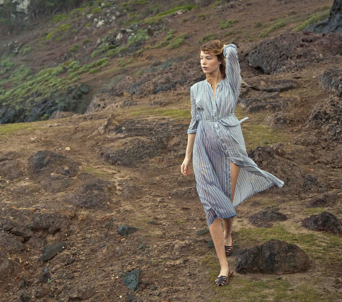 HMD -- LORENA DRESS -- MONTE ISOLA STRIPE