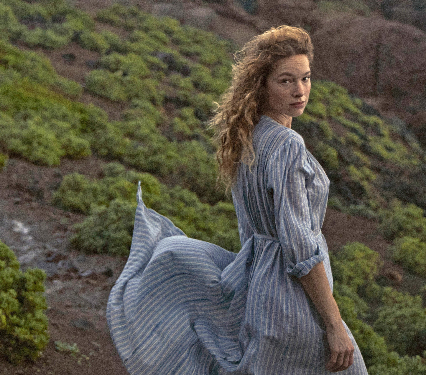 HMD -- LORENA DRESS -- MONTE ISOLA STRIPE