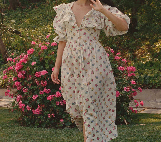 HMD -- LUCRETIA DRESS -- FLEURS DE JONQUILLE