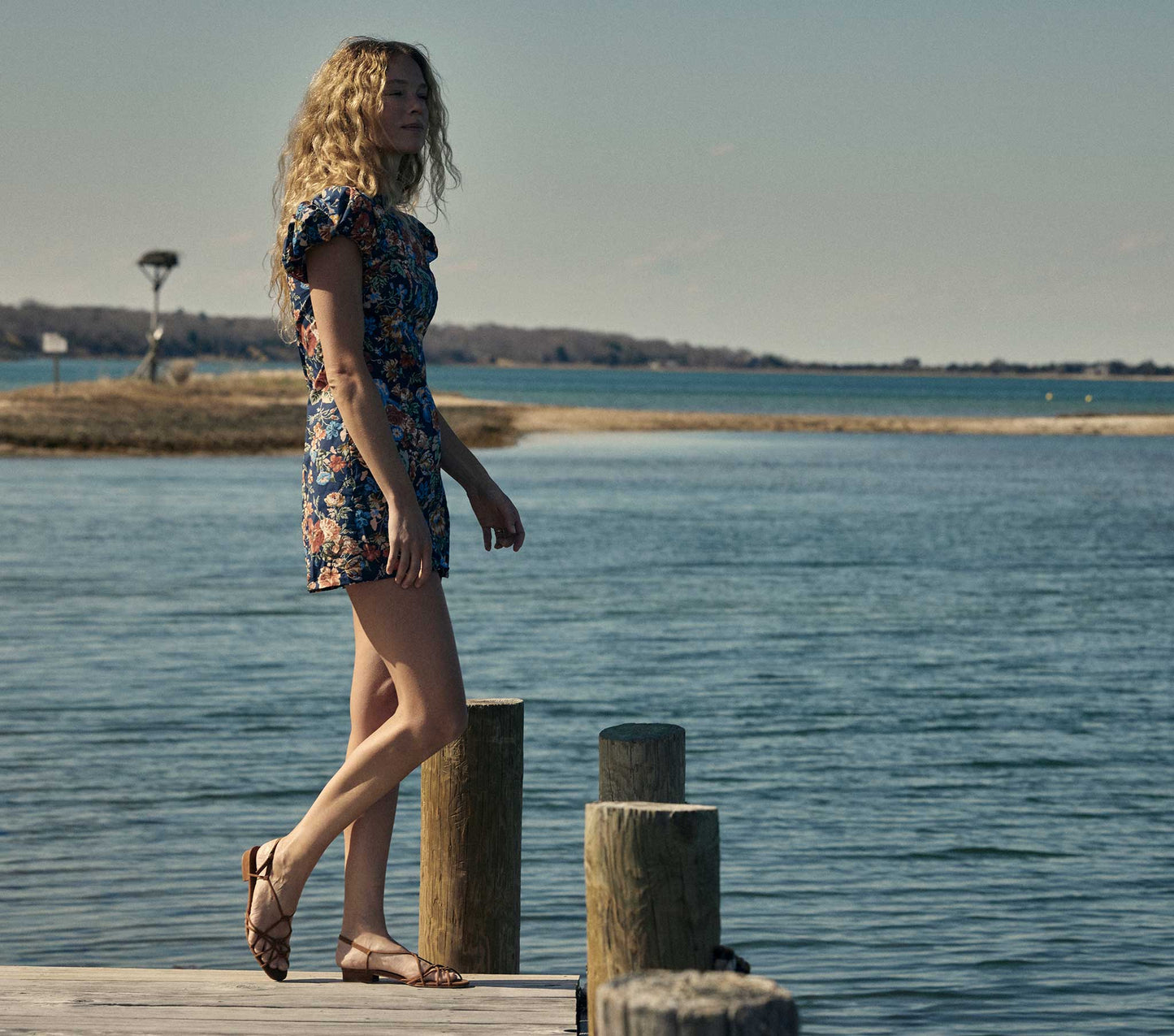 HMD -- LYRIC DRESS -- INDIGO IRIS FLORAL