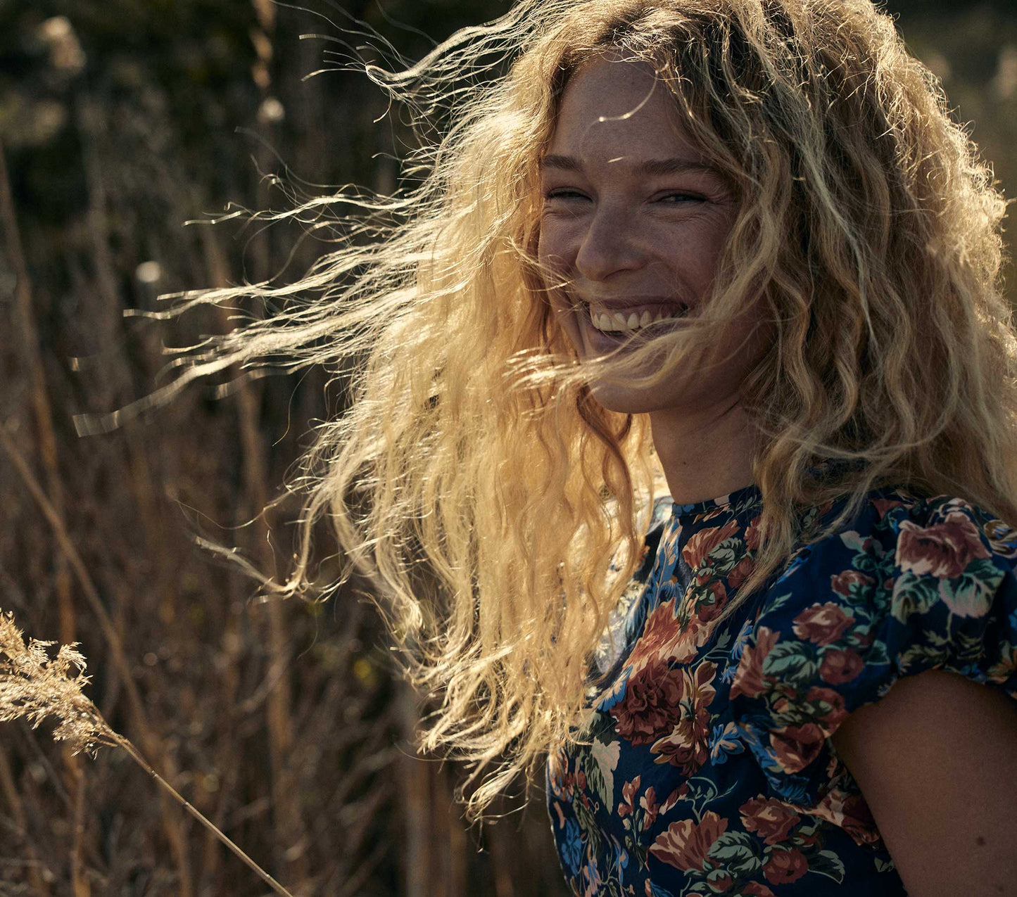 HMD -- LYRIC DRESS -- INDIGO IRIS FLORAL