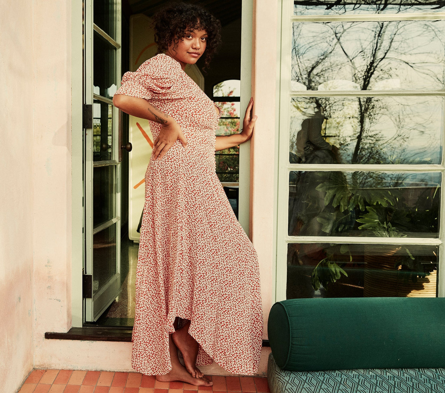 HMD -- LAUREL DRESS -- CARDINAL CHERRY WILLOW