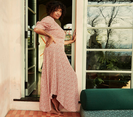 HMD -- LAUREL DRESS -- CARDINAL CHERRY WILLOW