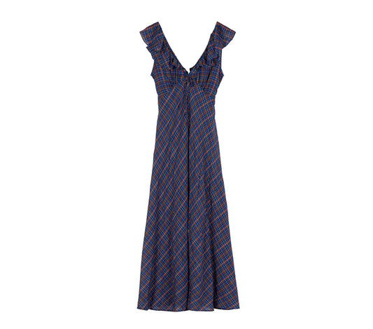 HMD -- LULANI DRESS -- AZURE FRENCH PLAID