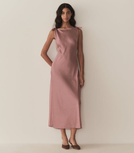 MARISELLE DRESS -- MULBERRY VALENCIA GINGHAM
