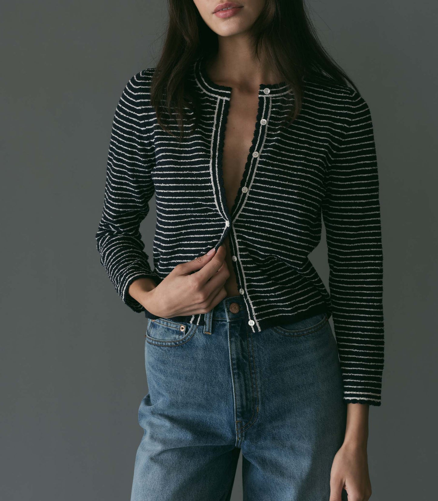 HMD -- MAYLIE CARDIGAN -- RIVIERE STRIPE