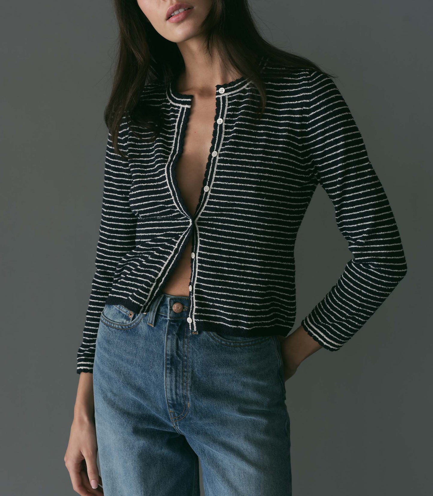HMD -- MAYLIE CARDIGAN -- RIVIERE STRIPE