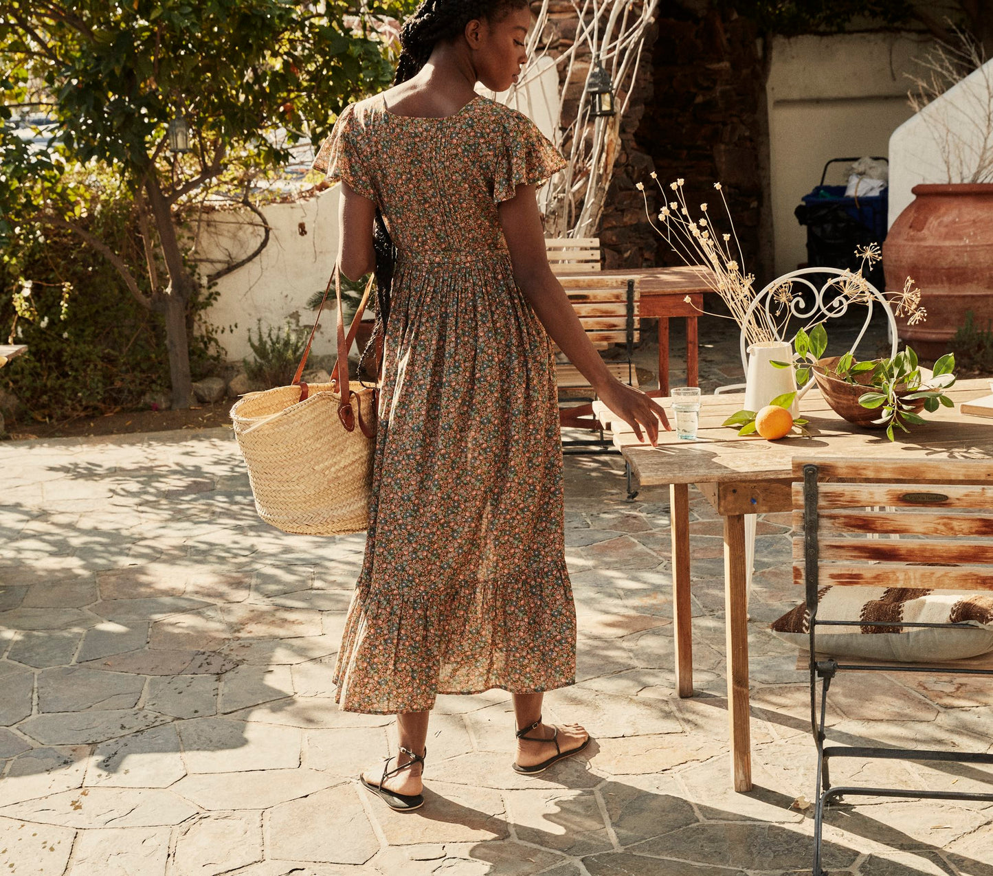 HMD -- MARFA DRESS -- YELLOW LAUREL CANYON ROSE