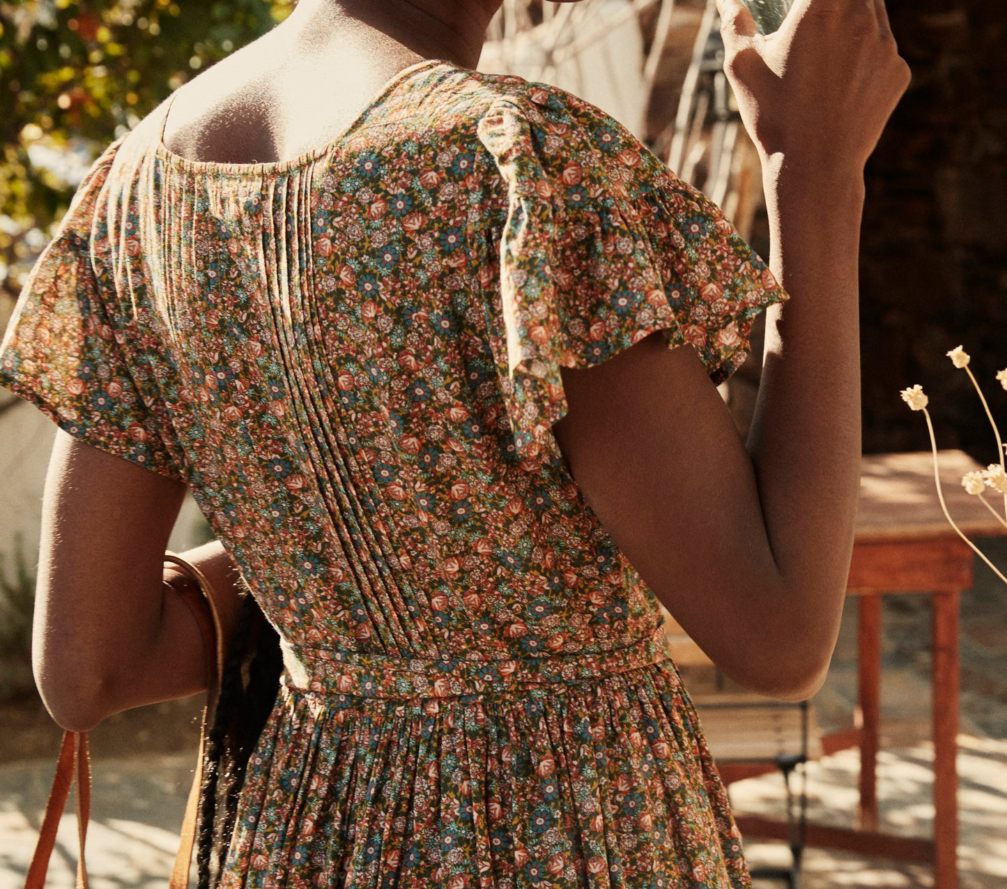 HMD -- MARFA DRESS -- YELLOW LAUREL CANYON ROSE