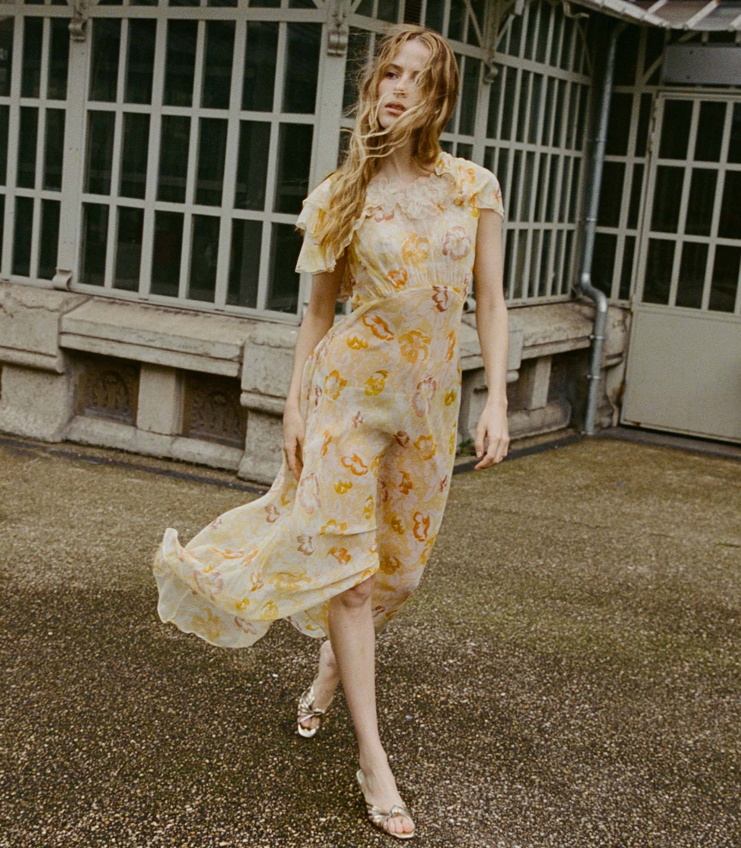 HMD -- NEVARA DRESS -- CITRON ANEMONE BLOOM