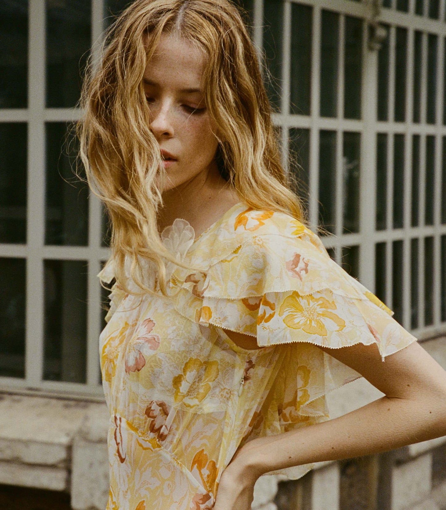 HMD -- NEVARA DRESS -- CITRON ANEMONE BLOOM