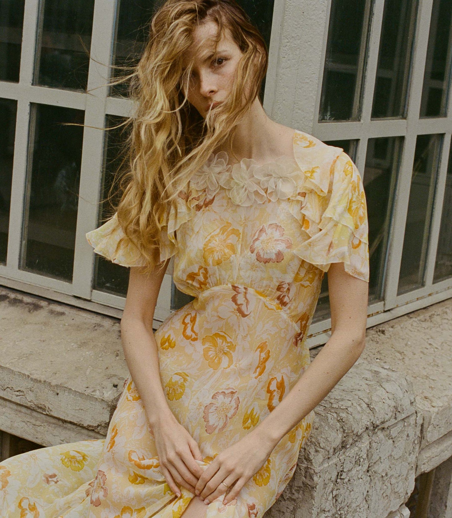 HMD -- NEVARA DRESS -- CITRON ANEMONE BLOOM