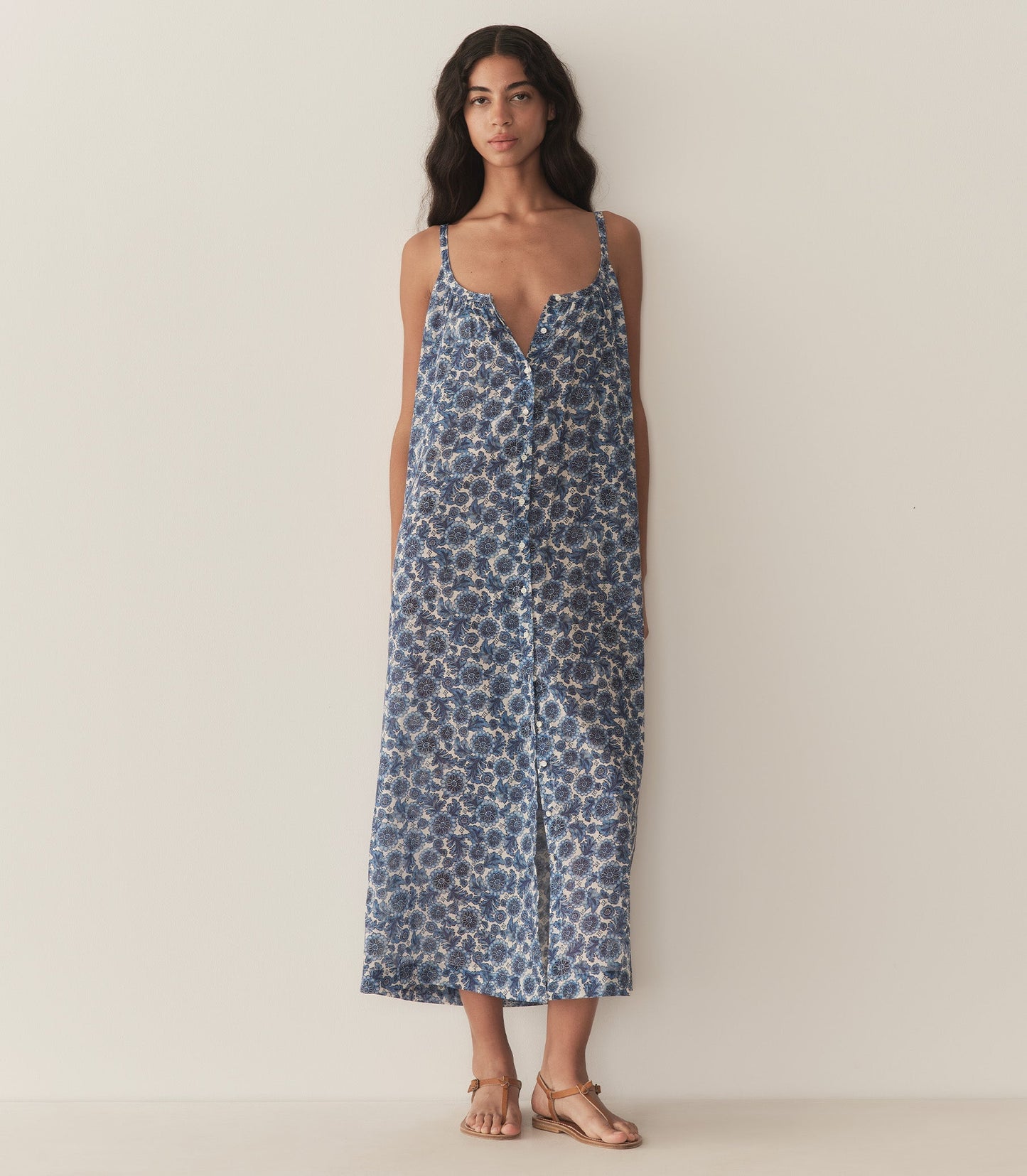 NEVITA DRESS -- BLEU SOLEIL FLEURIT