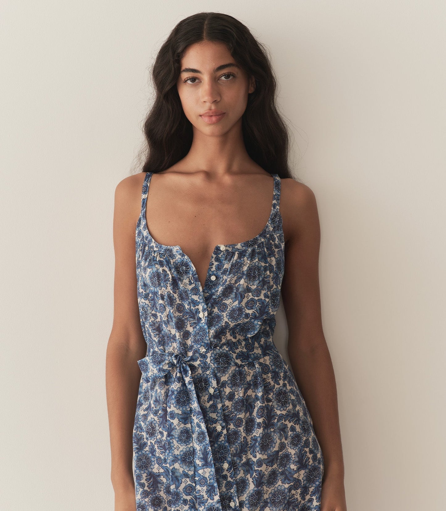 NEVITA DRESS -- BLEU SOLEIL FLEURIT