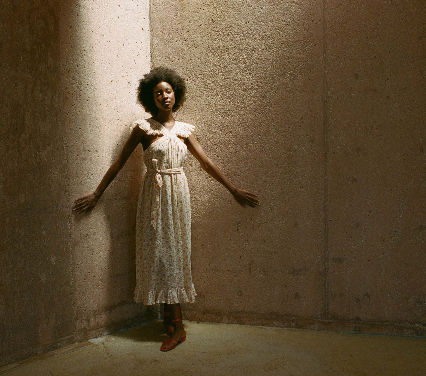 HMD -- NISHA DRESS -- ALABASTER COUNTRYSIDE CALICO