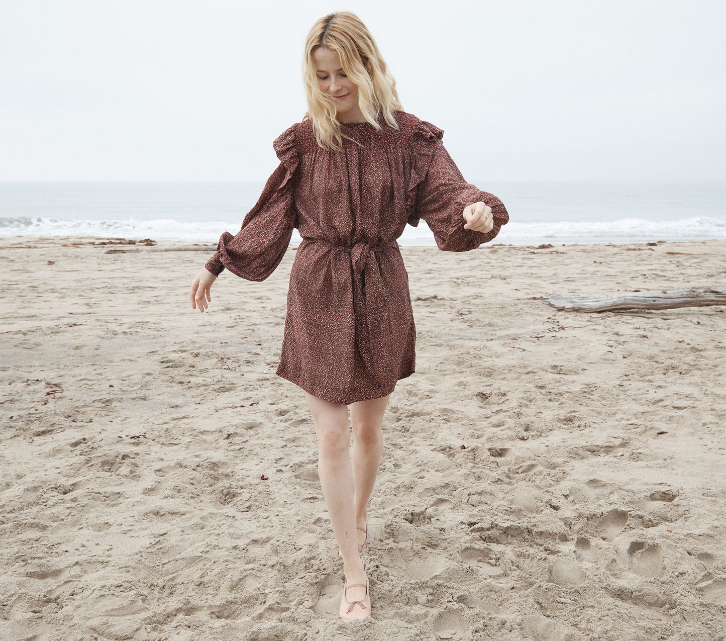 HMD -- OLIVER DRESS -- RUST DITZY FLORAL