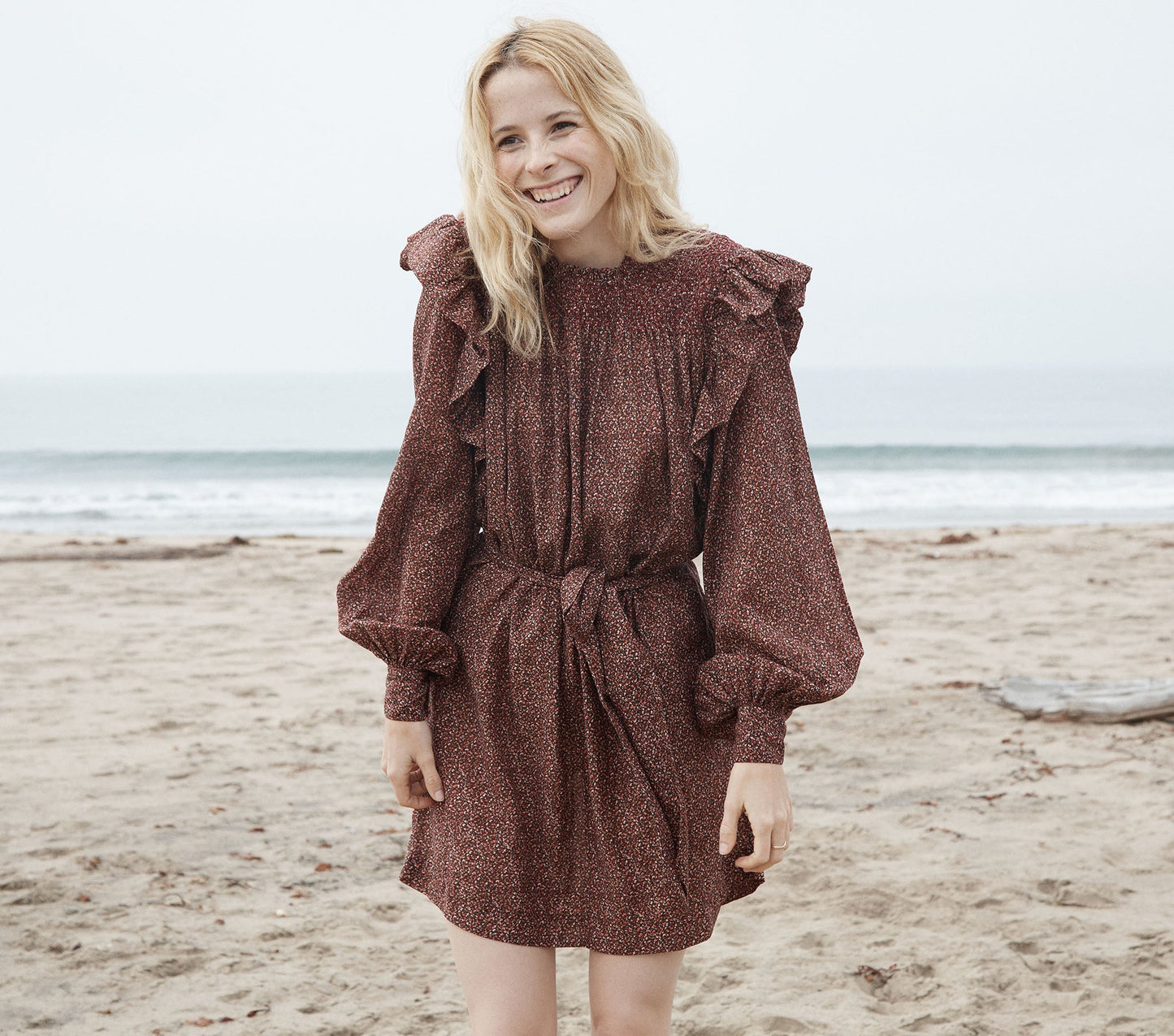 HMD -- OLIVER DRESS -- RUST DITZY FLORAL