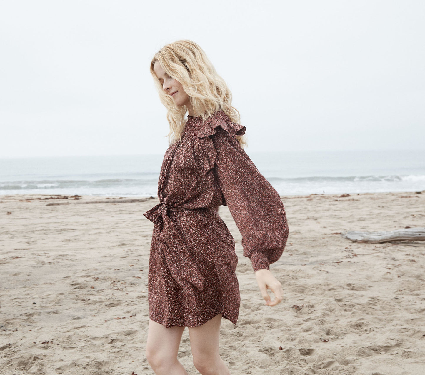 HMD -- OLIVER DRESS -- RUST DITZY FLORAL