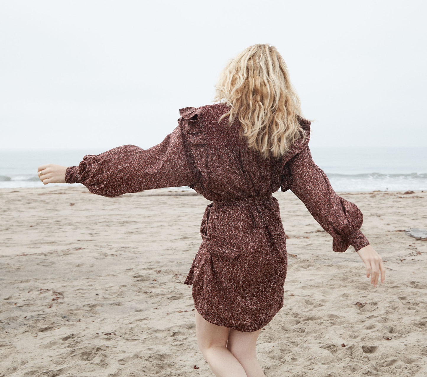 HMD -- OLIVER DRESS -- RUST DITZY FLORAL