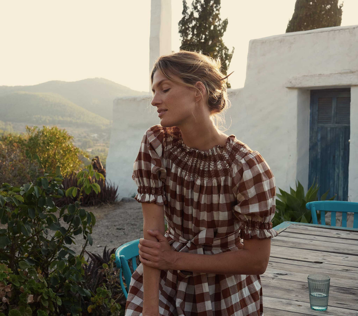 HMD -- RHONE DRESS -- ST OUEN NUTMEG PLAID